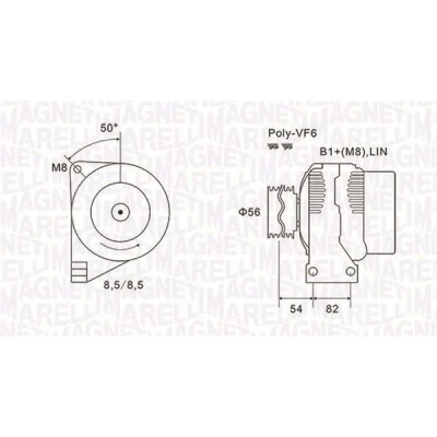 Bilde av MAGNETI MARELLI 063732028010 Dynamo 14V 160A VOLVO: V70 2, XC90 I, S60 I