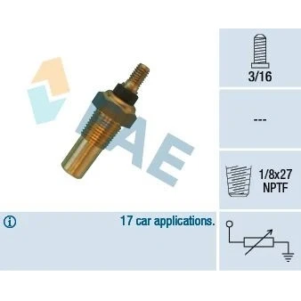 Bilde av EPS 1.830.124 Kjølevæsketemperatursensor Made in Italy OE Equivalent FORD: Transit Mk4 Flatvogn lastebil/Chassis, Escort 5, Minibuss