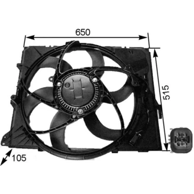 Bilde av MAHLE ORIGINAL CFF 264 000S Kjølevifte for kjøretøy med luftkondisjonering 490 12 400 elektrisk BMW: 3 Touring, Sedan, 1 Hatchback