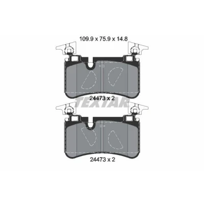 Bilde av TEXTAR 2447301 Bremseklosser ikke klargjort for slitasjeindikator MERCEDES BENZ: E Klasse T modell, Sedan, CLS Coupé