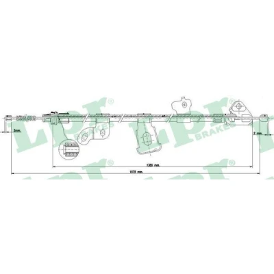 Bilde av LPR C0890B Bremsekabel 1582/1377 Trommelbrems TOYOTA: Yaris I Hatchback
