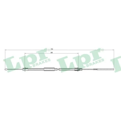 Bilde av LPR C0650B Bremsekabel 713/386 Skivebrems