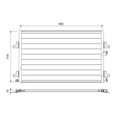 Bilde av VALEO 817731 Kondensator uten tørker 14 Aluminium 418 R 134a RENAULT: ESPACE 4