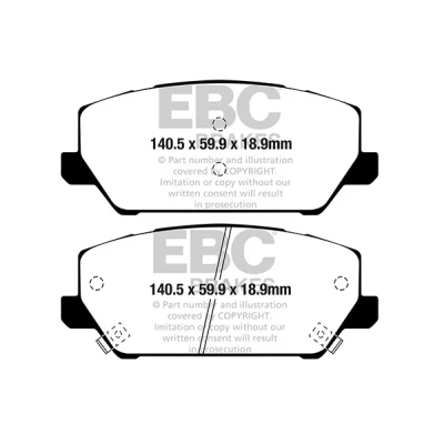 Bilde av EBC Brakes DP42343R Bremseklosser framaksel HYUNDAI: i30 III Hatchback