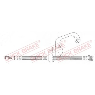 Bilde av Bremseslange, Framaksel venstre, hyundai galloper i, ii, mitsubishi galloper, 58731M1000, HB407505
