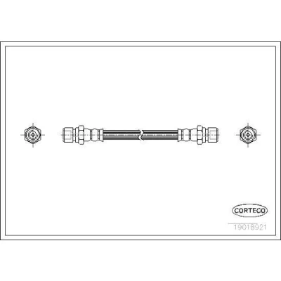 Bilde av CORTECO 19018921 Bremseslange framaksel 287 VOLKSWAGEN: Beetle