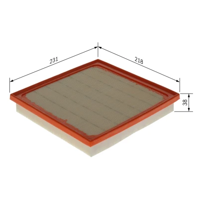 Bilde av BOSCH F 026 400 743 Luftfilter 39 218, 231 Filterinnsats