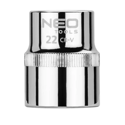 Bilde av NEO TOOLS 08 022 Pipenøkkelinnsats 1/2 3124 22 mm Krom vanadium stål SuperLock