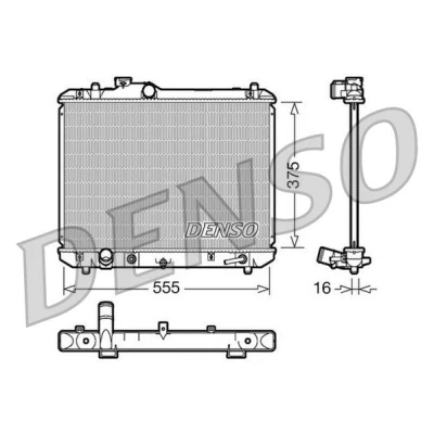 Bilde av DENSO DRM47007 Radiator Aluminium 375 555 16