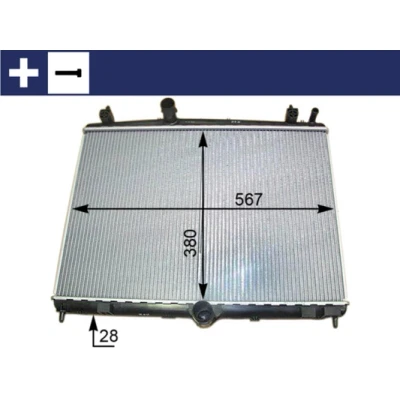 Bilde av MAHLE ORIGINAL CR 2113 000S Radiator 380 563 23 med skrue Kjøleribber satt sammen mekanisk