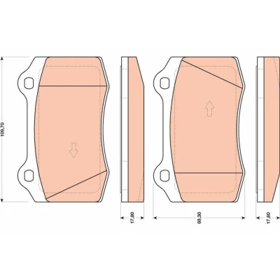 Bilde av TRW GDB1772 Bremseklosser ikke klargjort for slitasjeindikator FORD: Focus Mk1 Hatchback