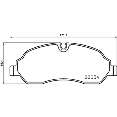 Bilde av HELLA 8DB 355 021 571 Bremseklosser inkl. slitasjevarselkontakt med bremsecaliperskruer tilbehør FORD: Transit Custom V362 Van, V363 Van