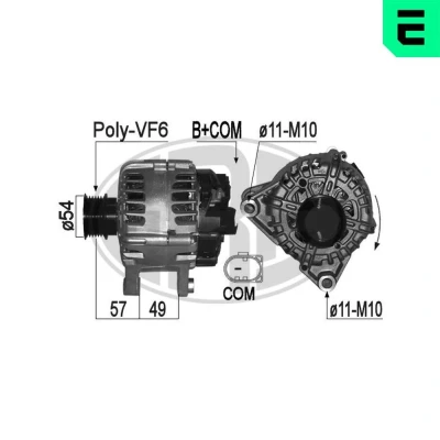 Bilde av ERA 209317A Dynamo 14V 150A FORD: FOCUS 3, 3 Turnier, KUGA 2