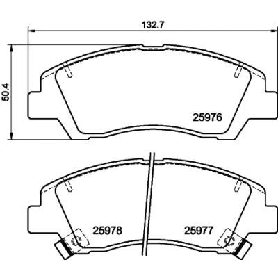 Bilde av HELLA 8DB 355 023 001 Bremseklosser med akustisk slitasjevarsel tilbehør HYUNDAI: i10 II Hatchback