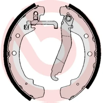 Bilde av BREMBO S 85 510 Bremsesko 252 56 med håndbremsarm VOLKSWAGEN: LT 28 35 I Flatvogn lastebil / Chassis