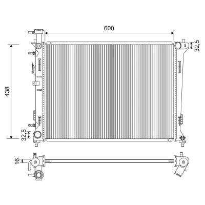 Bilde av Radiator, motorkjøling, kia cerato koup ii, sedan 253101M100, 25310 1M100, 253101M150, 1M150, 253101M320, 1M320