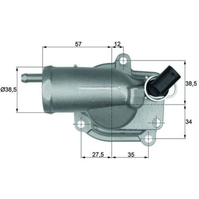 Bilde av MAHLE ORIGINAL TH 10 87 Termostat med tetning MERCEDES BENZ: E Klasse T modell, Sedan
