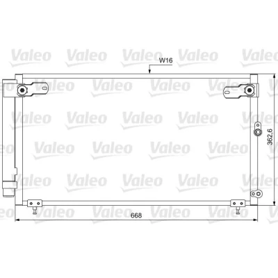 Bilde av VALEO 814047 Kondensator uten tørker Aluminium 363