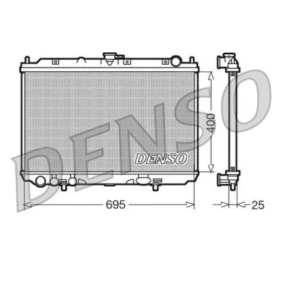 Bilde av DENSO DRM46016 Radiator Aluminium 695 400 25