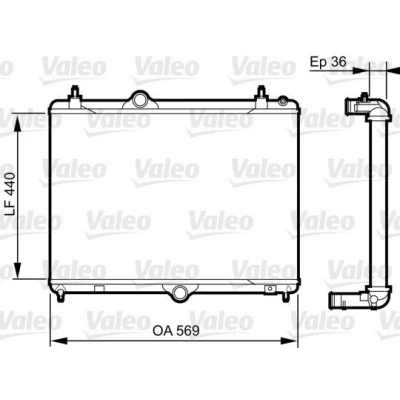 Bilde av VALEO 735371 Radiator Aluminium 555 394 24