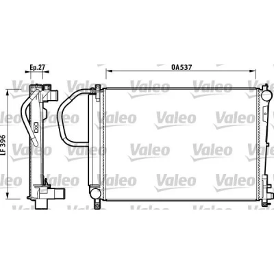 Bilde av VALEO 732883 Radiator Aluminium 537 396 27 Kjøleribber satt sammen mekanisk CHRYSLER: VOYAGER 4