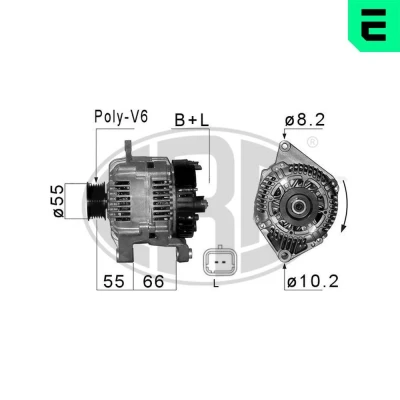 Bilde av ERA 210222A Dynamo 14V 110A RENAULT: Kangoo I Express, CLIO 2