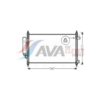Bilde av PRASCO HD5233D Kondensator med tørker 15mm 10mm Aluminium 746mm R134a HONDA: FR V (BE) 1.7 2004