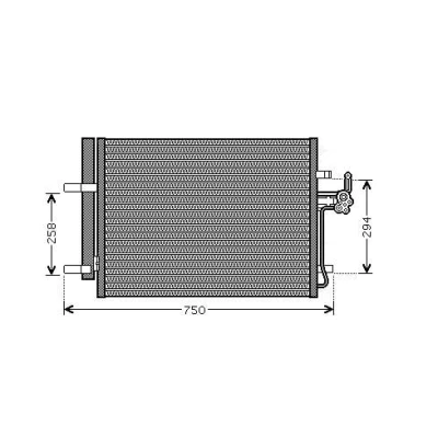 Bilde av PRASCO FDA5428D Kondensator med tørker 18,0 13,7 Aluminium 608 R 134a FORD: MONDEO 4 Turnier, 4, Stufenheck