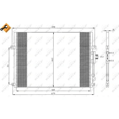 Bilde av NRF EASY FIT 35275 Kondensator med tetningsring 15,5 Aluminium 610