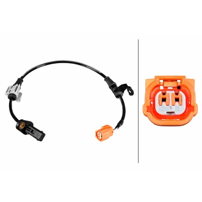 Bilde av HELLA 6PU 358 217 501 ABS Sensor med klammer Hall prinsipp 2 468 HONDA: Accord 7 Limousine