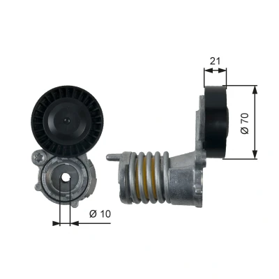 Bilde av GATES T39157 Strammerull FleetRunner Micro V Stretch Fit VOLVO: V50, FORD: Focus 2