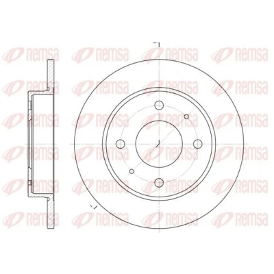 Bilde av REMSA 6879.00 Bremseskiver bakaksel 249,9, 249,9 10 4 fullt ut MITSUBISHI: COLT 6, SMART: Forfour I