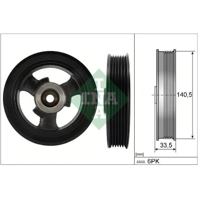 Bilde av INA 544 0149 10 Remskive Veivaksel 141mm