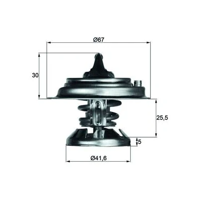 Bilde av MAHLE ORIGINAL TX 29 80D Termostat 80 67 med tetning MERCEDES BENZ: E Klasse T modell, W124 Stasjonsvogn, 190