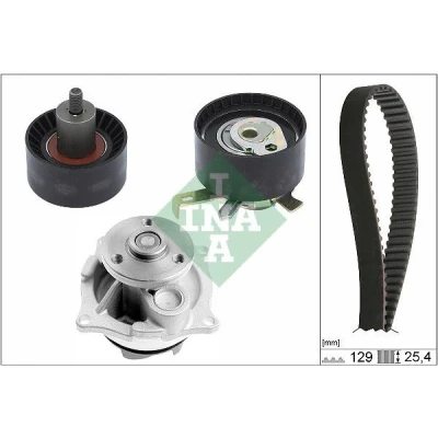 Bilde av INA 530 0066 30 vannpumpe + Registerreimsett med FORD: Transit Connect Mk1 Van, Focus Hatchback, MONDEO 2