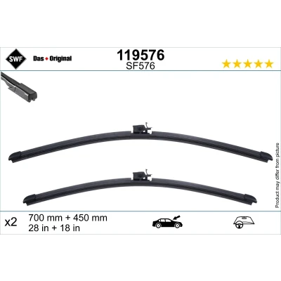 Bilde av Vindusvisker Swf 119576 700, 450mm foran Flatt viskeblad med spoiler for venstreratt MERCEDES BENZ: Vito Van, V Klasse, Tourer