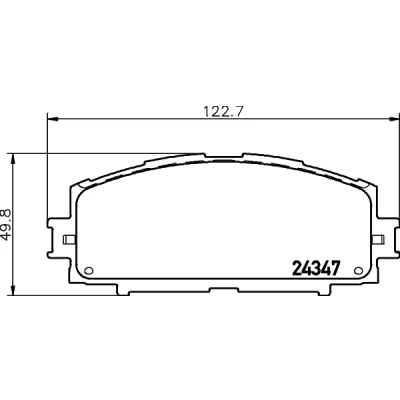 Bilde av HELLA 8DB 355 012 361 Bremseklosser ikke klargjort for slitasjeindikator TOYOTA: Yaris III Hatchback, Corolla X Sedan