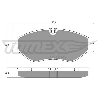 Bilde av TOMEX brakes TX 15 86 Bremseklosser framaksel klargjort for slitasjeindikator IVECO: DAILY 4 Kasten/Kombi, 6 , Pritsche/Fahrgestell