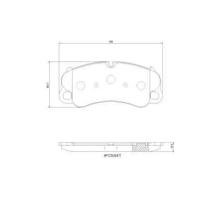 Bilde av BREMBO P 65 054 Bremseklosser klargjort for slitasjeindikator med antihyle blikk uten tilbehør PORSCHE: 911 Coupé