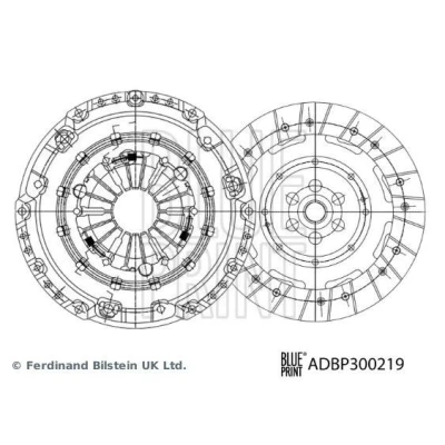 Bilde av BLUE PRINT ADBP300219 Clutch to deler med syntetisk fett 241mm PEUGEOT: 508 I SW, 3008 I, 5008 CITROËN: Berlingo II Van, DS3 Hatchback
