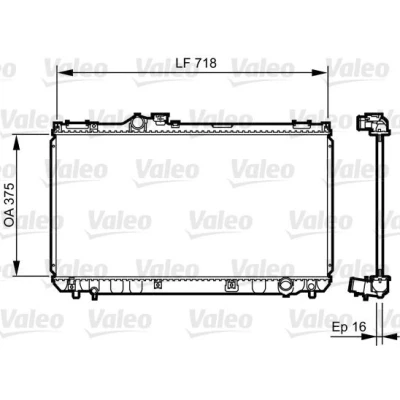 Bilde av VALEO 734498 Radiator Aluminium 375 718 16 med kjølemiddelregulator Kjøleribber loddet LEXUS: IS I Sedan