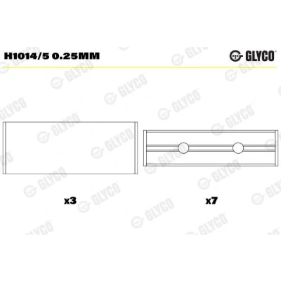 Bilde av GLYCO H1014/5 0.25mm Veivaksellager