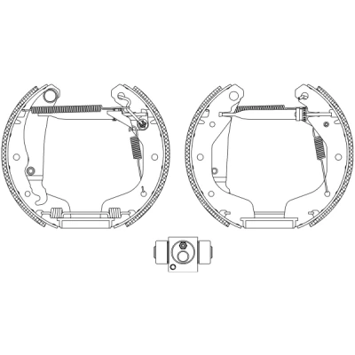 Bilde av TEXTAR Shoe Kit Pro 84058200 bremsesett, trommebremse med hjulsylinder brems, justering