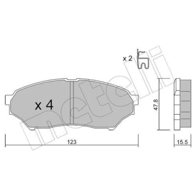 Bilde av Bremseklosser sett METELLI 22 0397 0