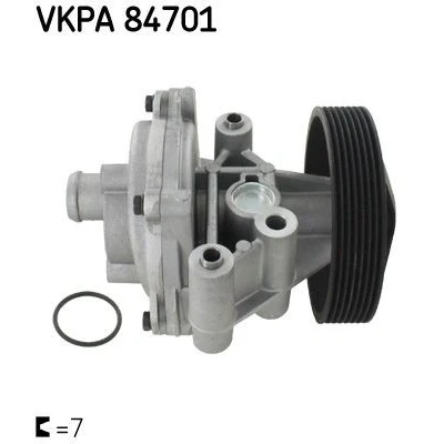 Bilde av SKF VKPA 84701 Vannpumpe med tetning stålplate kapsling for vifteremdrift FORD: Transit Mk6 Minibuss, Van