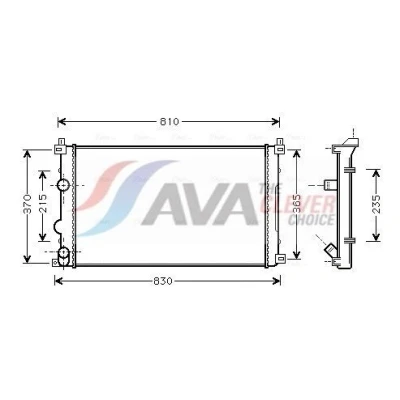 Bilde av PRASCO RTA2322 Radiator Aluminium 730 415 34 Kjøleribber satt sammen mekanisk