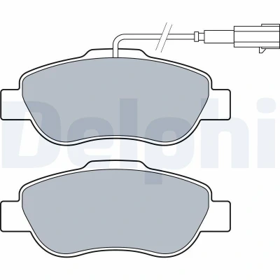 Bilde av DELPHI LP3412 Bremseklosser inkl. slitasjevarselkontakt med antihyle blikk tilbehør FIAT: 500 Hatchback, C Cabrio, FORD: KA Hatchback