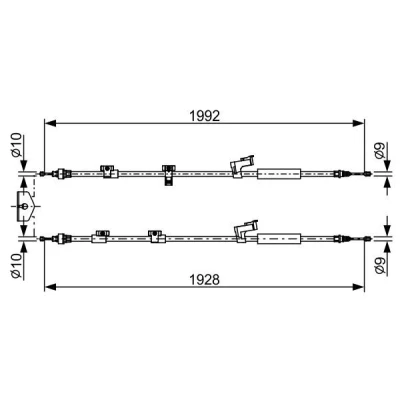 Bilde av BOSCH 1 987 482 494 Bremsekabel 1992, 1928 FORD: C Max 2
