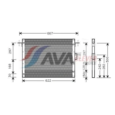 Bilde av Kondensator, klimaanlegg land rover range ii OE AWR 1624, JRB000030, JRB000040