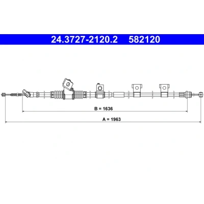 Bilde av ATE 24.3727 2120.2 Bremsekabel 1963 MITSUBISHI: PAJERO 4